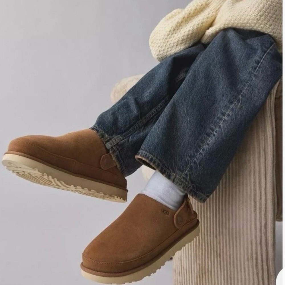 UGG GOLDENSTAR CLOG CHESTNUT SLIDE PLATFORM SANDAL